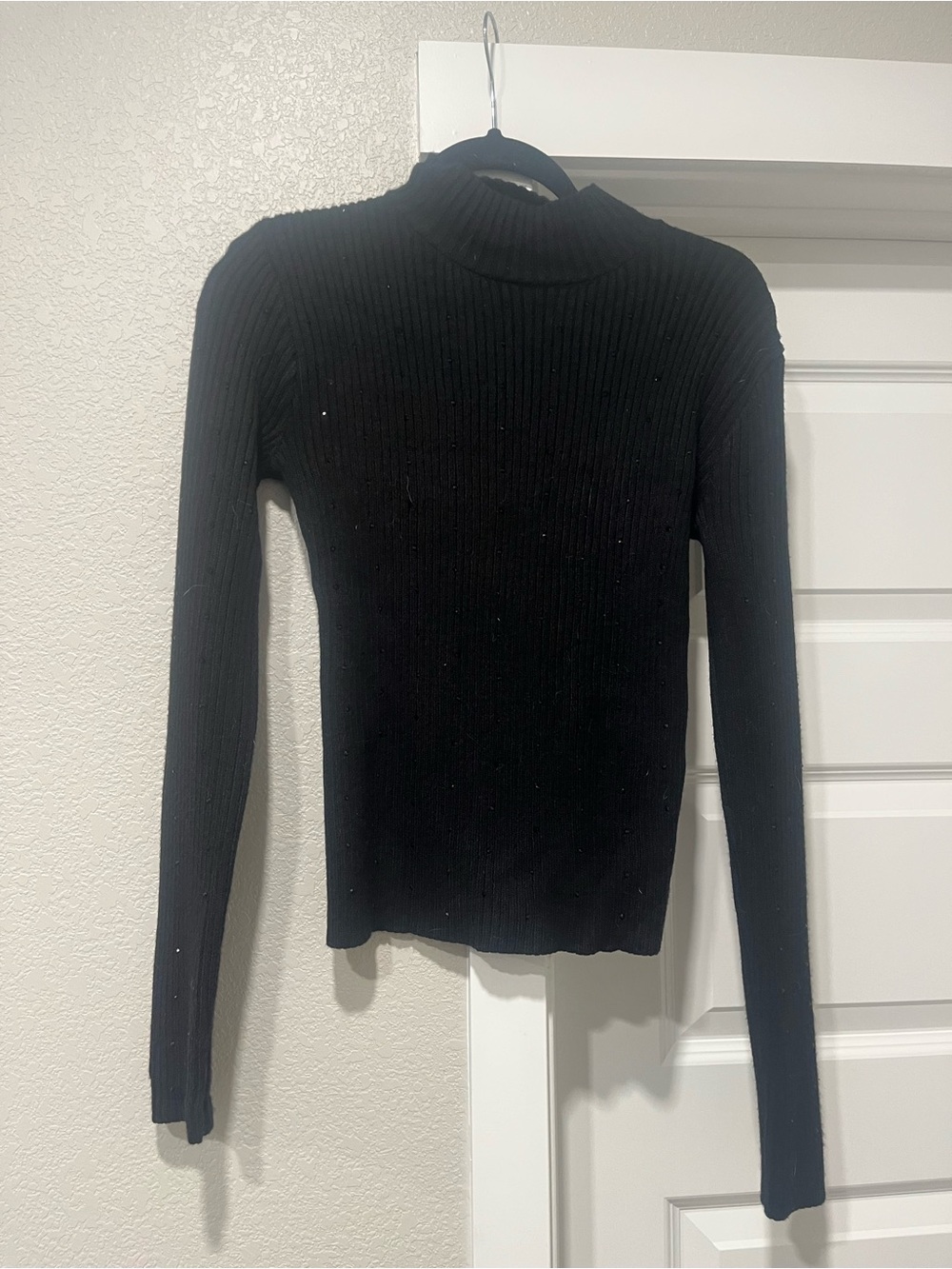 Madden Girl Black Ribbed Turtleneck Sweater